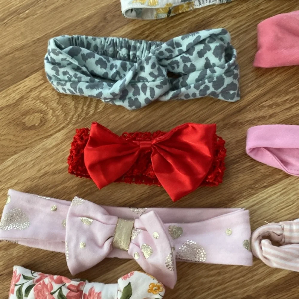 13 Baby Girl Colorful Headband Accessory Bundle